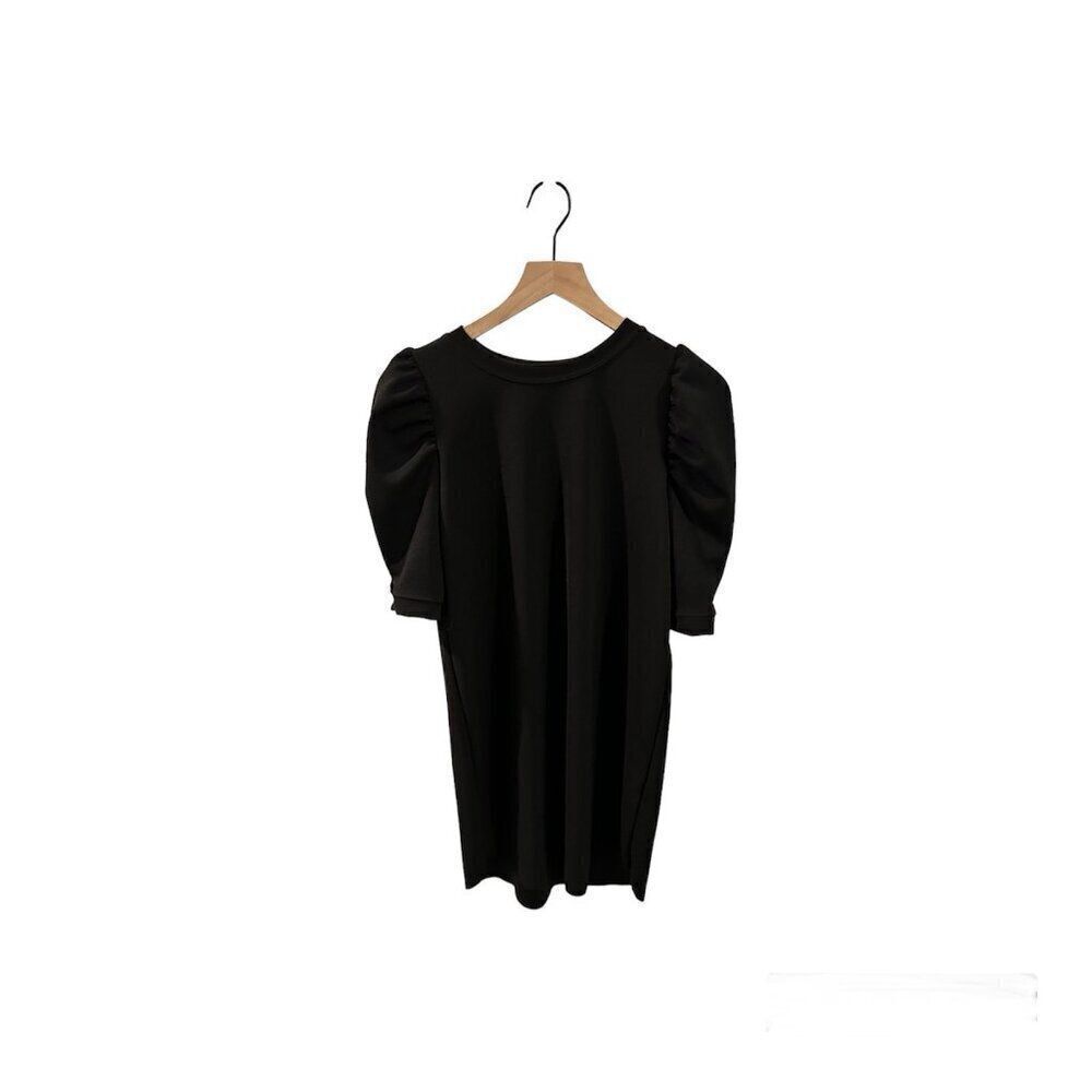 Zara Puffy Sleeve Black Size S Knee Length Dress